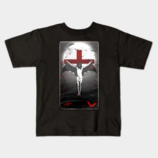 Vampire Jesus Christ Crucified Kids T-Shirt